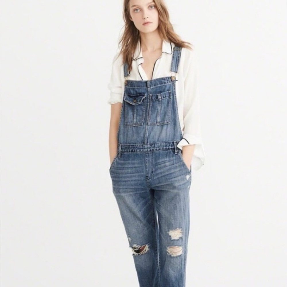 Womens Abercrombie & Fitch Overalls Distressed Size XL - Picture 2 of 5